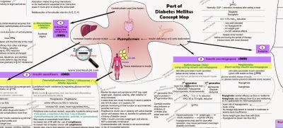 Diabetes Mellitus - Pathophysiology and treatment map